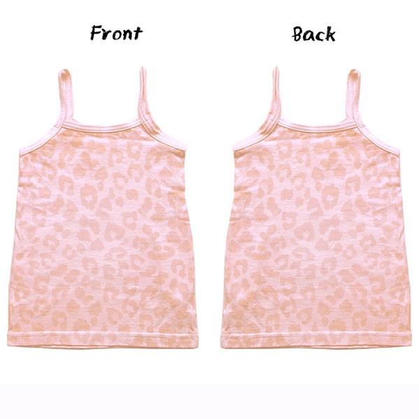 Livra Pop print camisole kids （ヒョウ/ベビーピンク　80）