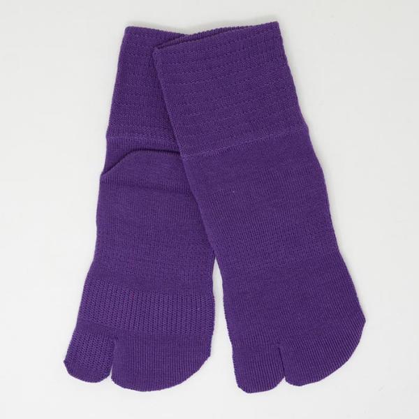 杉山ニット工業 EMタビソックス『なないろ ゆったり』 紫/23-25cm 【在庫限りで販売終了】