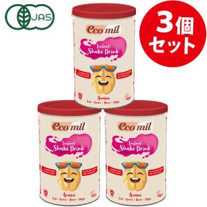 EcoMil（エコミル）有機オーツ麦ミルク 糖類無添加／パウダータイプ 400g×3個 ＋ネイチャーズデザイン ミソス・ゴールデン・グラス×1個プレゼント｜prema