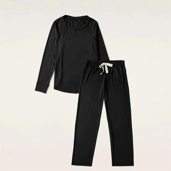 BOODY（ブーディ）ロングスリーブスリープセット レディース ブラック M 【セットがお得】