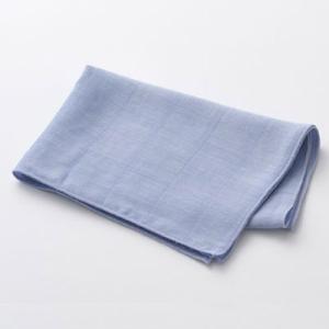 竹布-TAKEFU   ガーゼハンカチ清布（すがしぬの） 浅藍(あさあい)