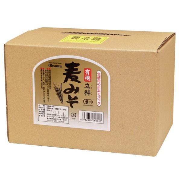 オーサワジャパン   有機立科麦みそ 3.6kg