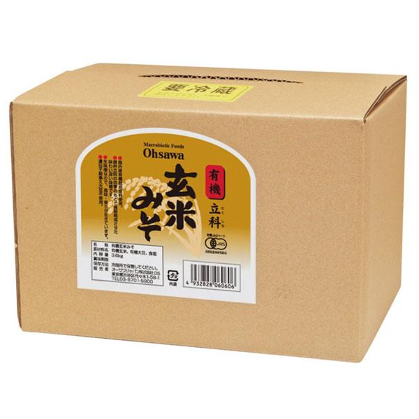オーサワジャパン   有機立科玄米みそ 3.6kg