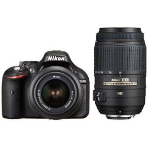 中古 １年保証 美品 Nikon D5200 18-55mm 55-300mm VR ブラック ダブ...