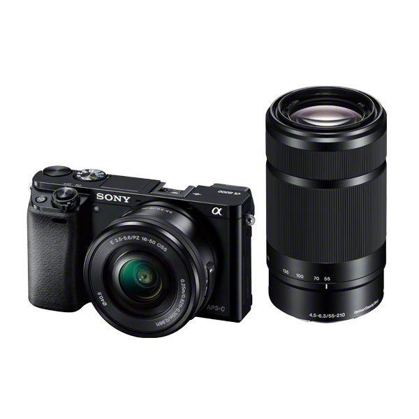 中古 １年保証 美品 SONY α6000 ダブルズームキット PZ 16-50mm ＋ 55-21...