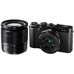 中古 １年保証 美品 FUJIFILM X-M1 ダブルレンズキット ブラック｜premierecamera