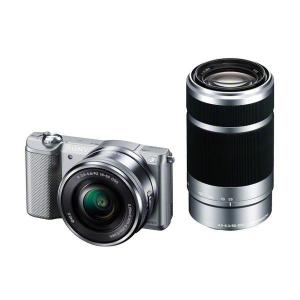 中古 １年保証 美品 SONY α5000 ダブルズームキット ILCE-5000Y シルバー