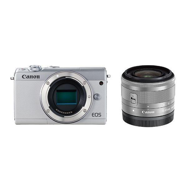中古 １年保証 美品 Canon EOS M100 レンズキット 15-45mm IS STM ホワ...