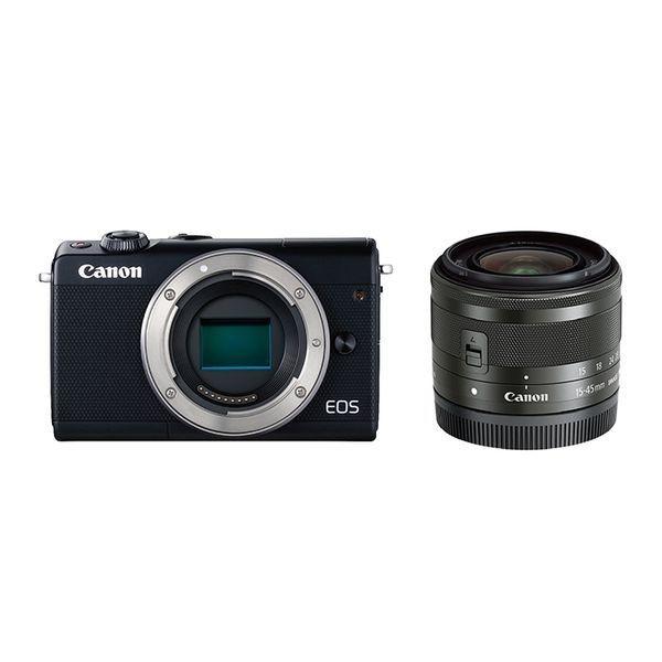 中古 １年保証 美品 Canon EOS M100 レンズキット 15-45mm IS STM ブラ...