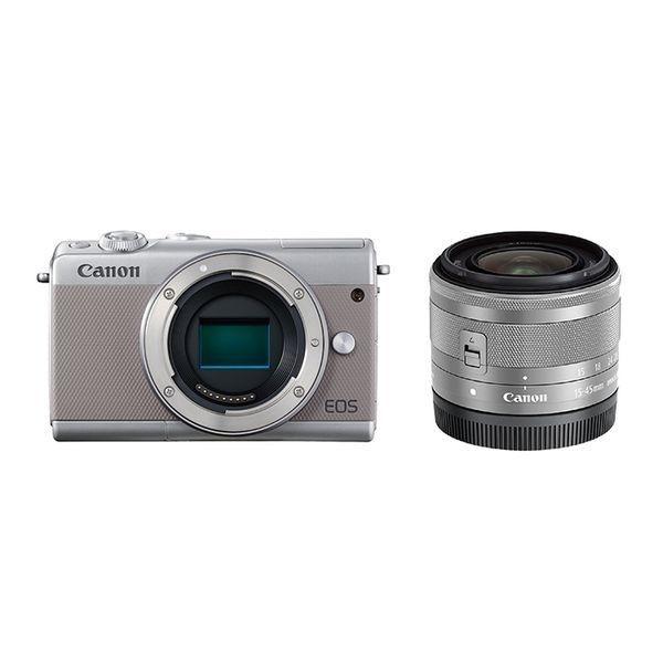 中古 １年保証 美品 Canon EOS M100 レンズキット 15-45mm IS STM グレ...