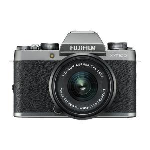 中古 １年保証 美品 FUJIFILM X-T100 レンズキット XC 15-45mm OIS PZ ダークシルバー｜premierecamera