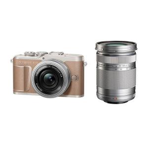 中古 １年保証 美品 OLYMPUS PEN E-PL10 EZ ダブルズームキット ブラウン｜premierecamera