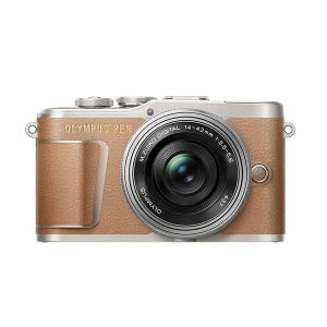 中古 １年保証 美品 OLYMPUS PEN E-PL9 14-42mm EZ レンズキット ブラウン｜premierecamera