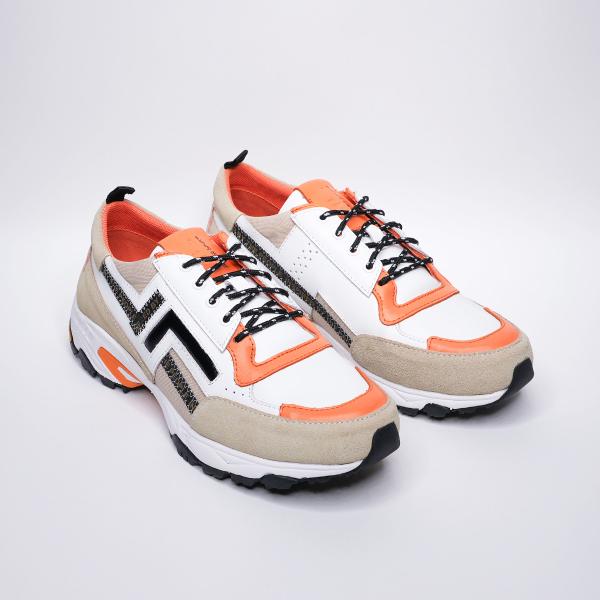 プレミアセブン 公式 PVII BEG/ORG 白 大人 スニーカー ファッション メンズ レディー...