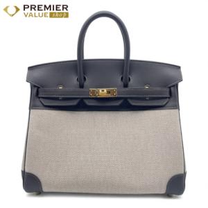 エルメス バーキン 25 べブラン/エクリュ スイフト/トワルアッシュ ゴールド金具 K刻印