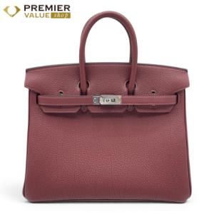 エルメス バーキン 25 ルージュアッシュ トゴ シルバー金具 K刻印