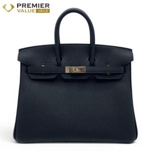 エルメス バーキン 25 ノワール トゴ シャンパンゴールド金具 K刻印
