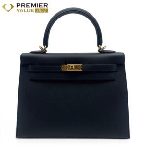 エルメス ケリー 25 ノワール エプソン ゴールド金具 G刻印