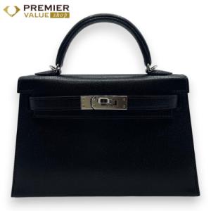 エルメス ミニケリー2 19 ノワール シェーブルシャムキラ シルバー金具 G刻印