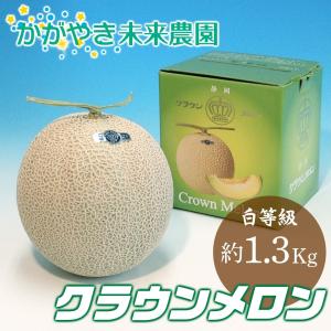 静岡産クラウンメロン白等級　 約1.3Kg｜かがやき未来農園 ヤフー店