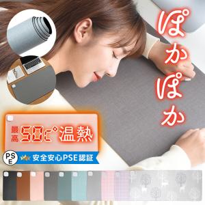 デスクヒーター 卓上 事務用 勉強用 ホットマット パネルヒーター デスク 手元 デスクマット 学習机マット 暖房 冷え対策 暖房器具 省エネ 節電 受験勉強 昼寝の商品画像