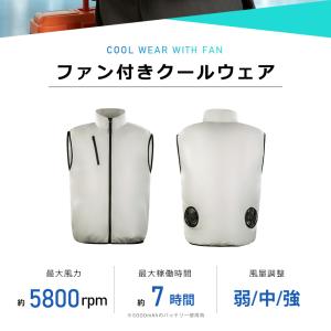 クーポンで30%OFF 空調ウエア ファンセッ...の詳細画像3