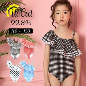 水着 女の子 ワンピース水着 キッズ水着 子ども水着 日焼け防止 Uvカット フリル レース チェック柄 可愛い 透けない 裏地付 海 プール 水泳 Rt1904 Premium Interior Shop 通販 Yahoo ショッピング