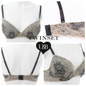 TWINSET ツインセット 3/4カップ パテッド ブラジャー ブラ レディース 下着 インポート 高級 ランジェリー セクシー レース 総レース 軽い つけ心地 エロ かわ｜premium-lingerie