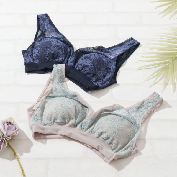 アロマティック AROMATIQUE レディース リバーレース トライアングルブラ ノンワイヤー コ...