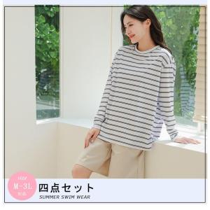 水着 レディース 体型カバー タンキニ ラッシ...の詳細画像2