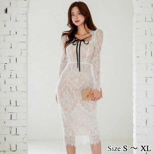 ナイトドレス キャバドレス ミディアムドレス ハイウエスト ワンピース キャバ嬢 キャバクラ ラウン...