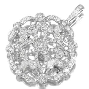 ダイヤモンド 2ct ホワイトゴールド ネックレ...の商品画像