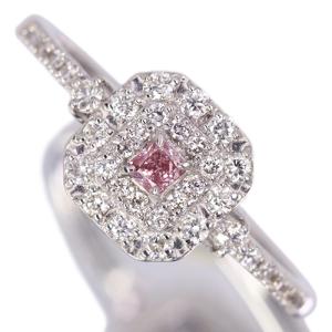 ピンクダイヤモンド リング 0.071ct FANCY INTENSE PURPLISH PINK VS2