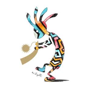 不思議なココペリ-太陽の角笛- (開運絵画 A...の詳細画像1