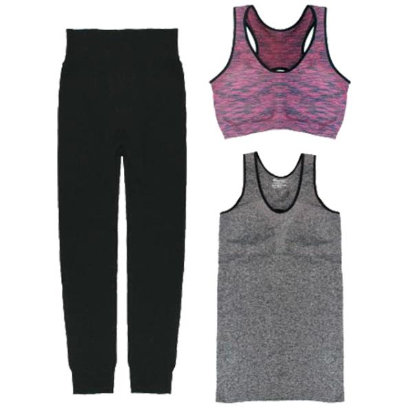 BRAVO ブラボー ヨギー タンクトップ＋ブラ＋レギンス 3点セット  (ブラ タンクトップ レギ...