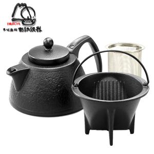 岩鋳南部鉄器IH対応コーヒードリッパー付鉄瓶兼用急須（肌模様/0.75L）