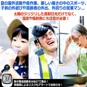 WBGT警戒レベル測定!携帯用黒球式熱中指数計...の詳細画像2