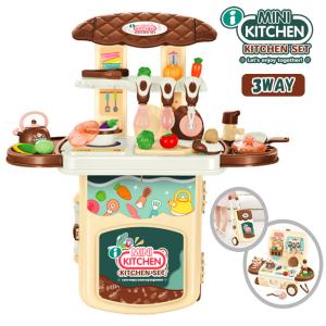 爆買 i MINI KITCHEN キャリーケース キッチンセット　女の子 玩具 おもちゃ おままごと なりきりあそび 台所セット 3WAY トイバッグ アイミニキッチン STマーク