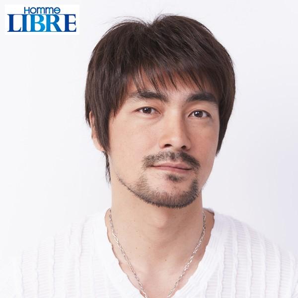 メンズウィッグ「オム・リーブル」カジュアルスタイル01 ダークブラウン（LIBRE 男性用かつら 人...