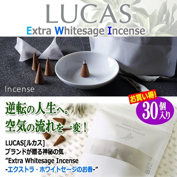 LUCAS[ルカス]ホワイトセージ浄化＆ヒーリングインセンス[30個入り](天然100％ ヨガ 瞑想...