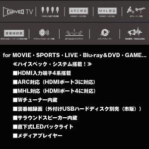 48Vカーブ型地デジ・BS/CS FULLHDサウンド液晶テレビ(曲面テレビ