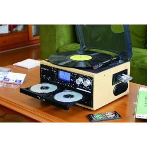 （送料無料!）NEWオールサウンドシステムプレイヤー&レコーダー（ダビング/録音/レコード/カセットテープ/ラジオ/CD/SD/USBメモリ）｜premium-pony