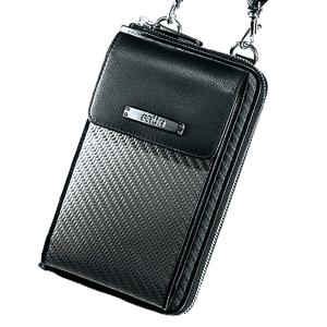 ハンドワーク「牛革製モバイルポーチ」 (メンズ ショルダーポーチ