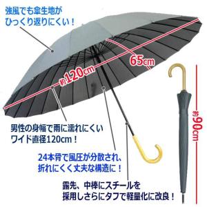 24本骨メンズ和傘 匠 JK-145 超Pay...の詳細画像2