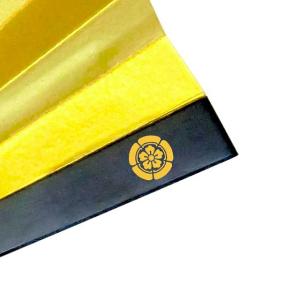 鉄扇8寸/織田信長 金家紋入(扇子袋付き 黄鉄...の詳細画像5