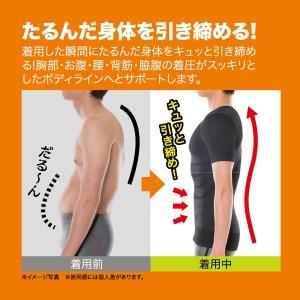 3枚 シックスパックマッスルインナー ブラック...の詳細画像1