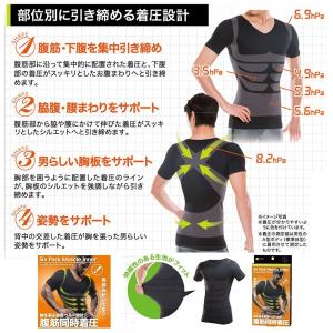 3枚 シックスパックマッスルインナー ブラック...の詳細画像2
