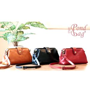 イタリアデザイン本牛革ポンドバッグTHE Pond bag  (高級感 本革製 ポーチ サコッシュ ショルダーバッグハンドバッグ 目新しい バッグインバッグ)｜premium-pony