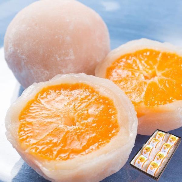 新杵堂まるごとみかん大福8個入り ( お中元  老舗栗専門店 スイーツ 国産みかん 敬老の日 お中元...