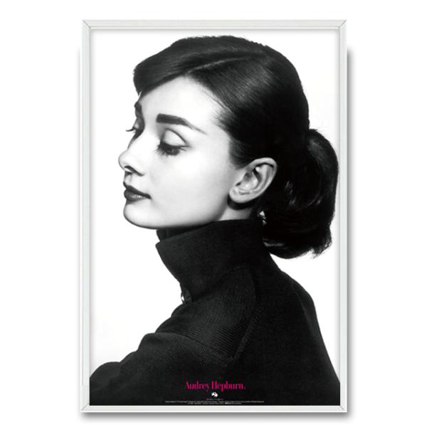 K-1サイズポスター オードリー・ヘプバーン「ハイネック」（アルミ製フレームセット）  (ティファニ...